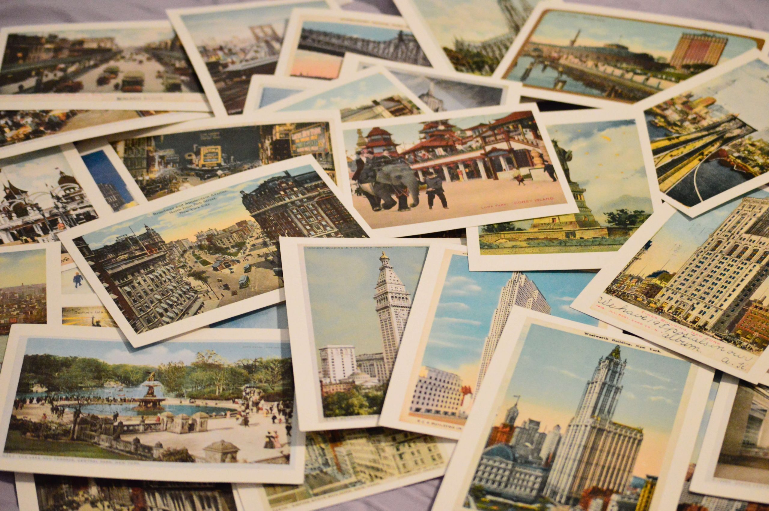 Short and to the point. What do we love postcards for?